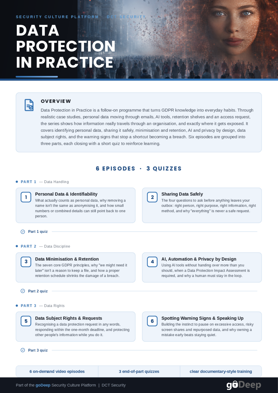 Data Protection in Practice brochure cover